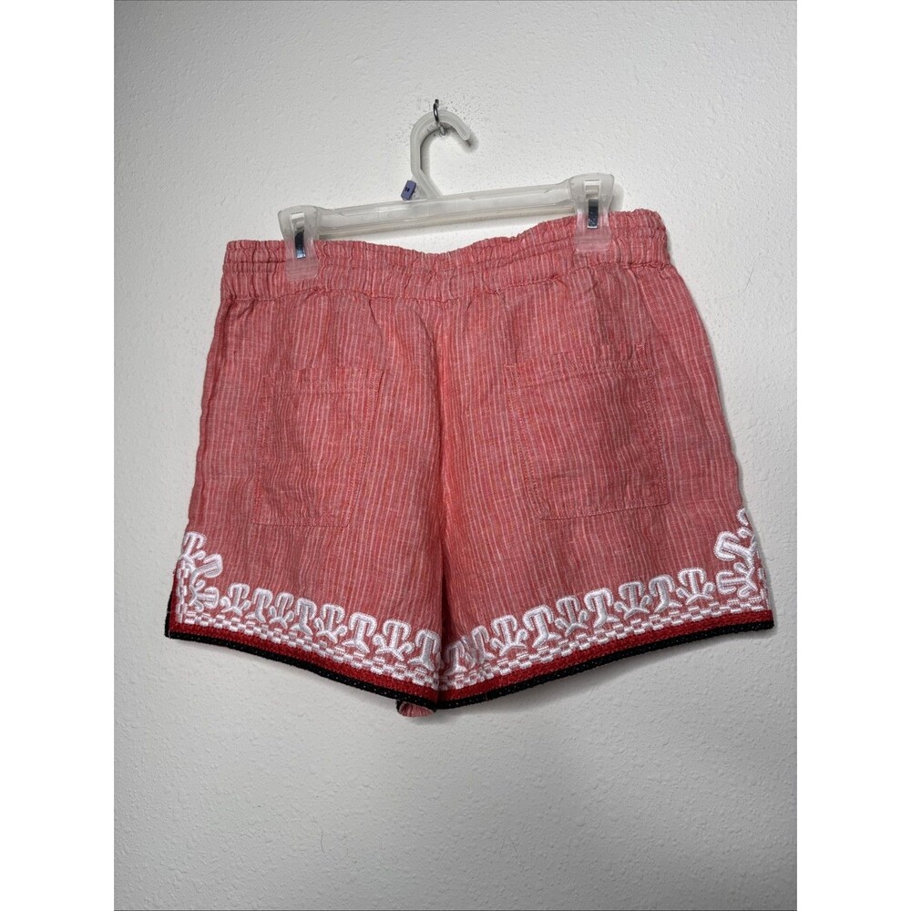Anthropologie Beachcomber embroidered Linen Drawstring Shorts Small - Picture 7 of 15